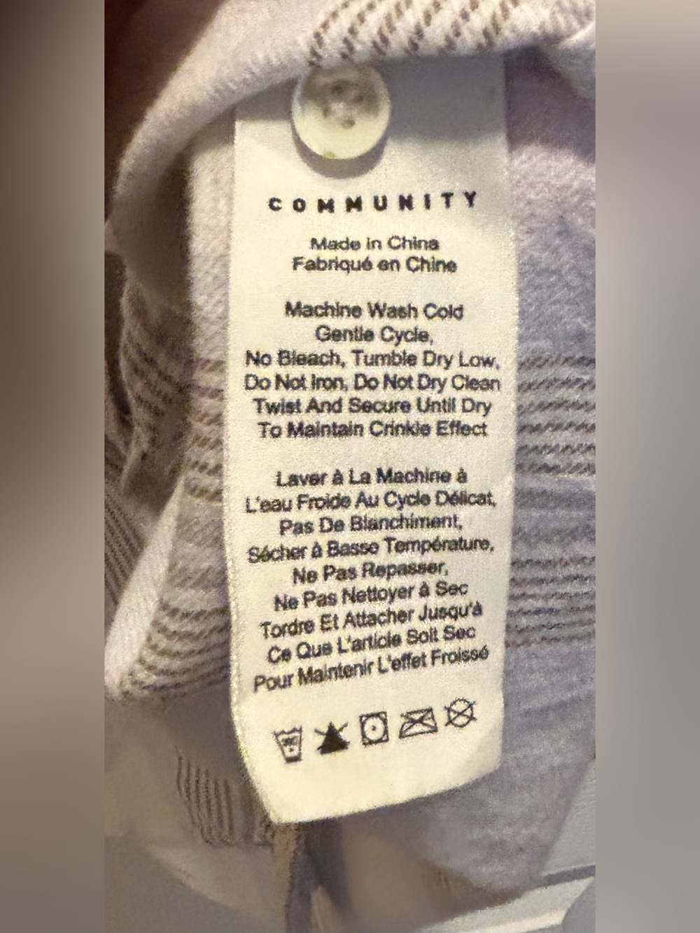 Community by Aritzia (discontinued) Cotton/linen blend striped shirt - size XL - Picture 15 of 16